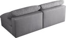 Serene Grey Linen Fabric Deluxe Cloud Modular Armless Sofa - NY Furniture Direct (NY)