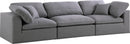 Serene Grey Linen Fabric Deluxe Cloud Modular Sofa - NY Furniture Direct (NY)