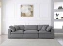 Serene Grey Linen Fabric Deluxe Cloud Modular Sofa - NY Furniture Direct (NY)