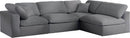 Serene Grey Linen Fabric Deluxe Cloud Modular Sectional - NY Furniture Direct (NY)