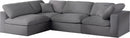Serene Grey Linen Fabric Deluxe Cloud Modular Sectional - NY Furniture Direct (NY)
