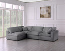 Serene Grey Linen Fabric Deluxe Cloud Modular Sectional - NY Furniture Direct (NY)