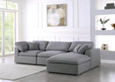 Serene Grey Linen Fabric Deluxe Cloud Modular Sectional - NY Furniture Direct (NY)