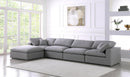 Serene Grey Linen Fabric Deluxe Cloud Modular Sectional - NY Furniture Direct (NY)