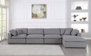 Serene Grey Linen Fabric Deluxe Cloud Modular Sectional - NY Furniture Direct (NY)