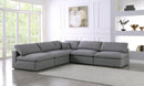 Serene Grey Linen Fabric Deluxe Cloud Modular Sectional - NY Furniture Direct (NY)