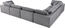 Serene Grey Linen Fabric Deluxe Cloud Modular Sectional - NY Furniture Direct (NY)