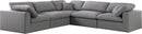 Serene Grey Linen Fabric Deluxe Cloud Modular Sectional - NY Furniture Direct (NY)