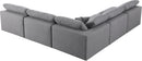 Serene Grey Linen Fabric Deluxe Cloud Modular Sectional - NY Furniture Direct (NY)