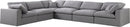 Serene Grey Linen Fabric Deluxe Cloud Modular Sectional - NY Furniture Direct (NY)