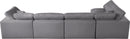 Serene Grey Linen Fabric Deluxe Cloud Modular Sectional - NY Furniture Direct (NY)