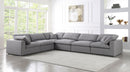Serene Grey Linen Fabric Deluxe Cloud Modular Sectional - NY Furniture Direct (NY)