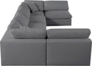 Serene Grey Linen Fabric Deluxe Cloud Modular Sectional - NY Furniture Direct (NY)