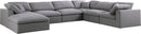 Serene Grey Linen Fabric Deluxe Cloud Modular Sectional - NY Furniture Direct (NY)