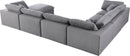 Serene Grey Linen Fabric Deluxe Cloud Modular Sectional - NY Furniture Direct (NY)