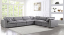 Serene Grey Linen Fabric Deluxe Cloud Modular Sectional - NY Furniture Direct (NY)