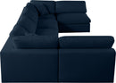 Serene Navy Linen Fabric Deluxe Cloud Modular Sectional - NY Furniture Direct (NY)