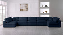 Serene Navy Linen Fabric Deluxe Cloud Modular Sectional - NY Furniture Direct (NY)
