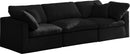 Plush Black Velvet Standard Cloud Modular Sofa - NY Furniture Direct (NY)