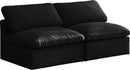 Plush Black Velvet Standard Cloud Modular Sofa - NY Furniture Direct (NY)