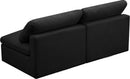 Plush Black Velvet Standard Cloud Modular Sofa - NY Furniture Direct (NY)