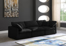 Plush Black Velvet Standard Cloud Modular Sofa - NY Furniture Direct (NY)