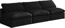 Plush Black Velvet Standard Cloud Modular Sofa - NY Furniture Direct (NY)