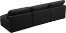 Plush Black Velvet Standard Cloud Modular Sofa - NY Furniture Direct (NY)