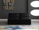 Plush Black Velvet Standard Cloud Modular Sofa - NY Furniture Direct (NY)