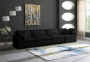 Plush Black Velvet Standard Cloud Modular Sofa - NY Furniture Direct (NY)