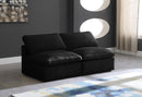 Plush Black Velvet Standard Cloud Modular Sofa - NY Furniture Direct (NY)