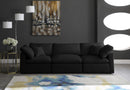Plush Black Velvet Standard Cloud Modular Sofa - NY Furniture Direct (NY)