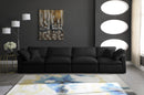 Plush Black Velvet Standard Cloud Modular Sofa - NY Furniture Direct (NY)