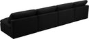 Plush Black Velvet Standard Cloud Modular Sofa - NY Furniture Direct (NY)