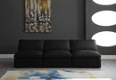 Plush Black Velvet Standard Cloud Modular Sofa - NY Furniture Direct (NY)