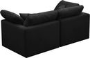 Plush Black Velvet Standard Cloud Modular Sofa - NY Furniture Direct (NY)