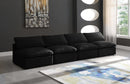 Plush Black Velvet Standard Cloud Modular Sofa - NY Furniture Direct (NY)