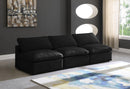 Plush Black Velvet Standard Cloud Modular Sofa - NY Furniture Direct (NY)
