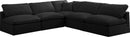 Plush Black Velvet Standard Cloud Modular Sectional - NY Furniture Direct (NY)