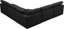 Plush Black Velvet Standard Cloud Modular Sectional - NY Furniture Direct (NY)
