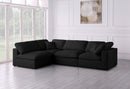 Plush Black Velvet Standard Cloud Modular Sectional - NY Furniture Direct (NY)