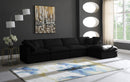 Plush Black Velvet Standard Cloud Modular Sectional - NY Furniture Direct (NY)