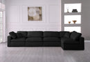 Plush Black Velvet Standard Cloud Modular Sectional - NY Furniture Direct (NY)