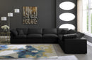 Plush Black Velvet Standard Cloud Modular Sectional - NY Furniture Direct (NY)