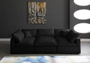 Plush Black Velvet Standard Cloud Modular Sectional - NY Furniture Direct (NY)
