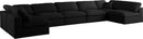 Plush Black Velvet Standard Cloud Modular Sectional - NY Furniture Direct (NY)