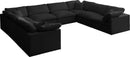 Plush Black Velvet Standard Cloud Modular Sectional - NY Furniture Direct (NY)