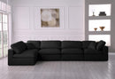 Plush Black Velvet Standard Cloud Modular Sectional - NY Furniture Direct (NY)