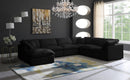 Plush Black Velvet Standard Cloud Modular Sectional - NY Furniture Direct (NY)