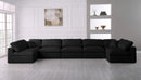Plush Black Velvet Standard Cloud Modular Sectional - NY Furniture Direct (NY)